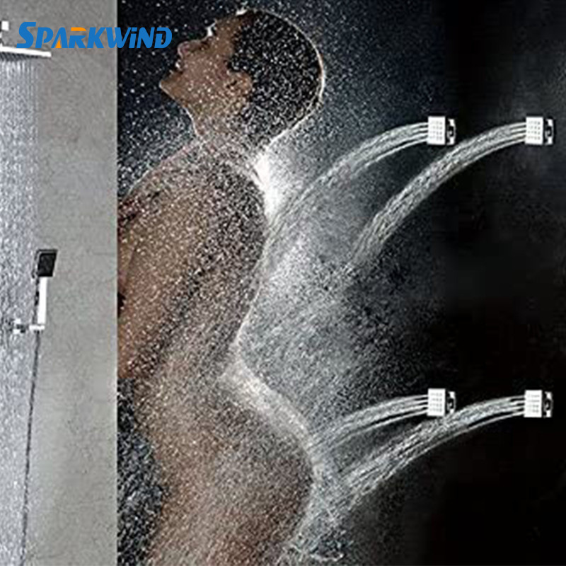 Factory direct supply of square small side spray all-copper small top spray heads, showerheads and massage shower heads Application Scenario