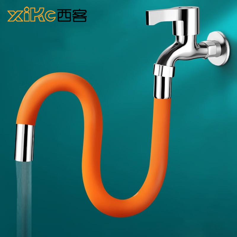 Household stainless steel faucet hose factory wholesale, powerful washing machine showerhead joint extension pipe anti-splash wonder full figure
