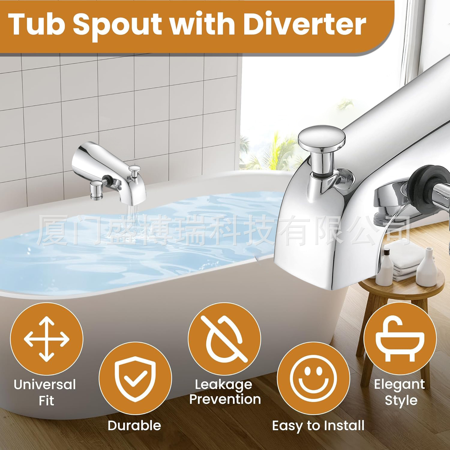 Amazon bathtub faucet wall-mounted hot and cold shower head set built-in bathtub faucet Specification drawing