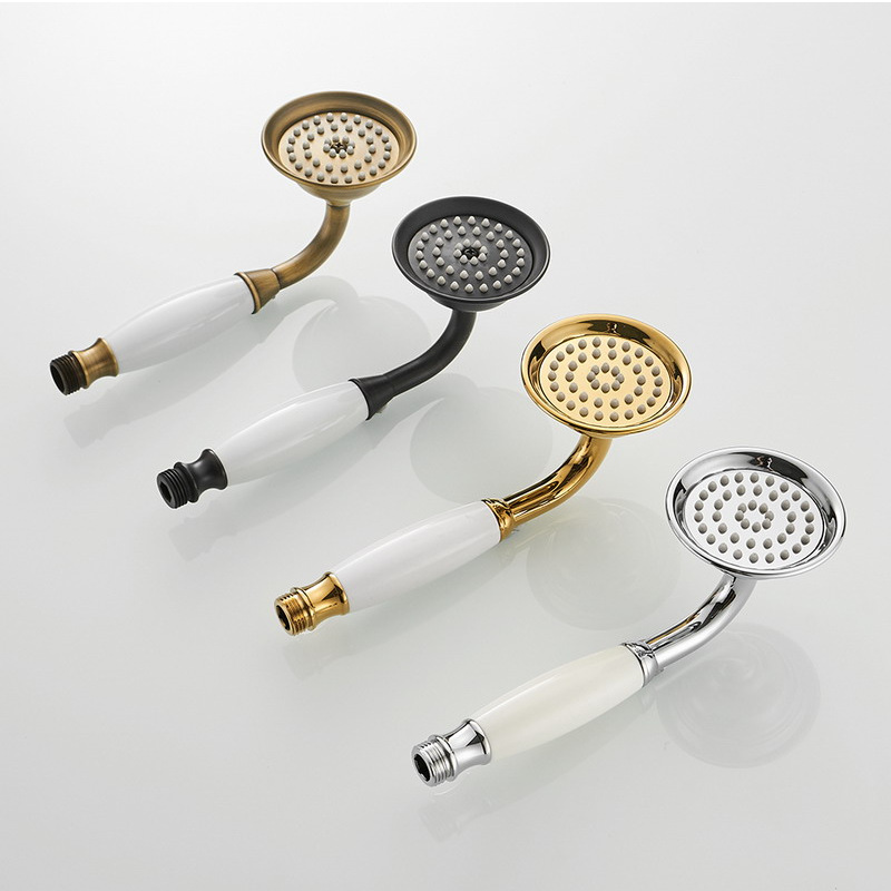 Stainless steel European rose gold hand-held showerhead, antique black antique shower head, small hand-held showerhead full figure