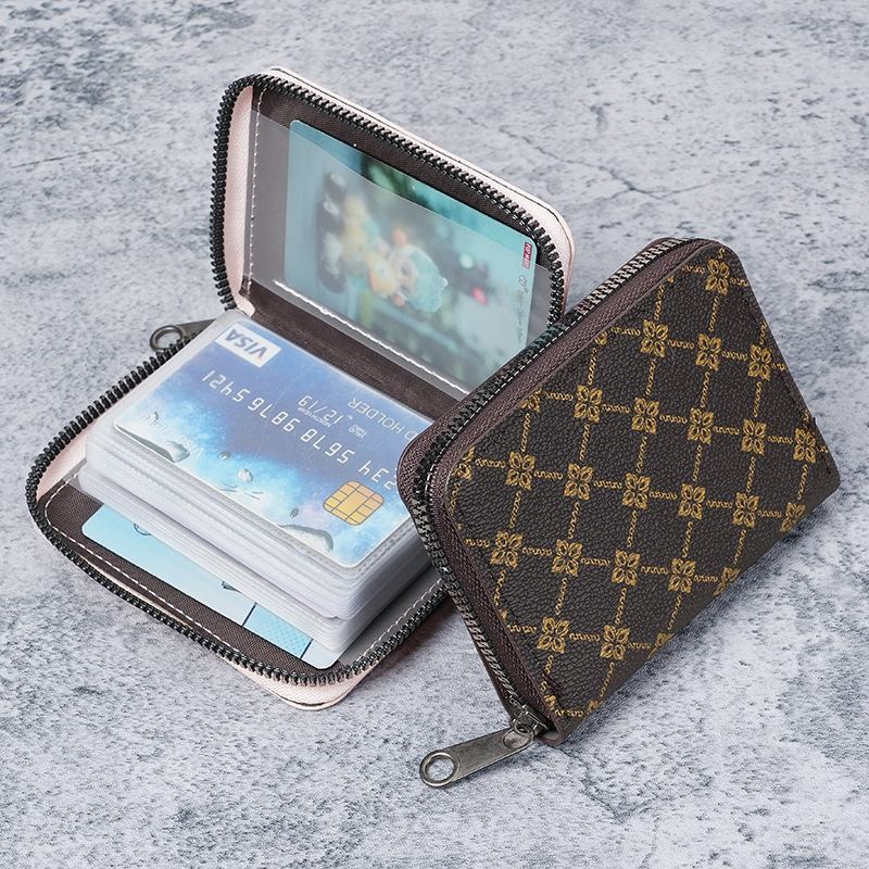 Wholesale card case: Anti-demagnetization card holder for women, large-capacity card holder, multi-slot driver's license, small card case for men full figure