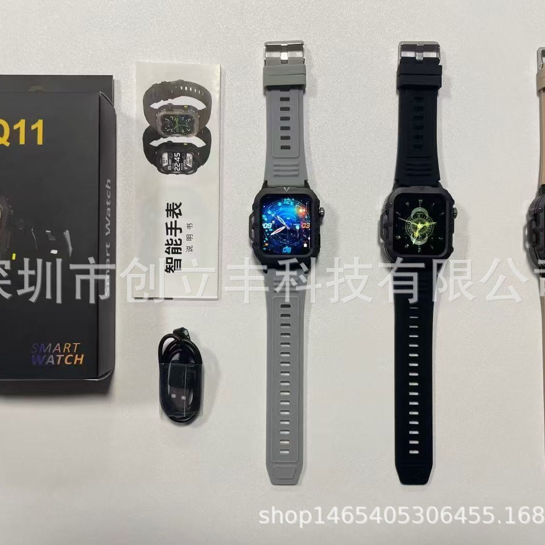 Q11 Smartwatch 1.73-inch Bluetooth communication outdoor sports watch, Southeast Asia foreign trade cross-border e-commerce full figure