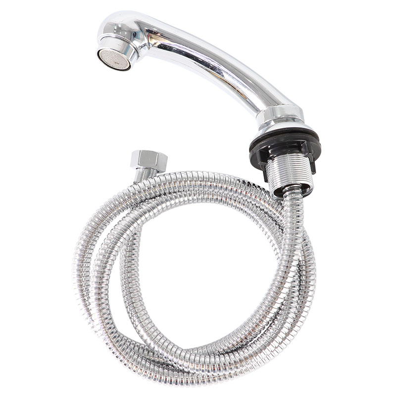 European-style straight handle shower head with hose, complete set of household water outlet pipe, plastic seat, copper seat, shower pipe, water column, water outlet Item Picture