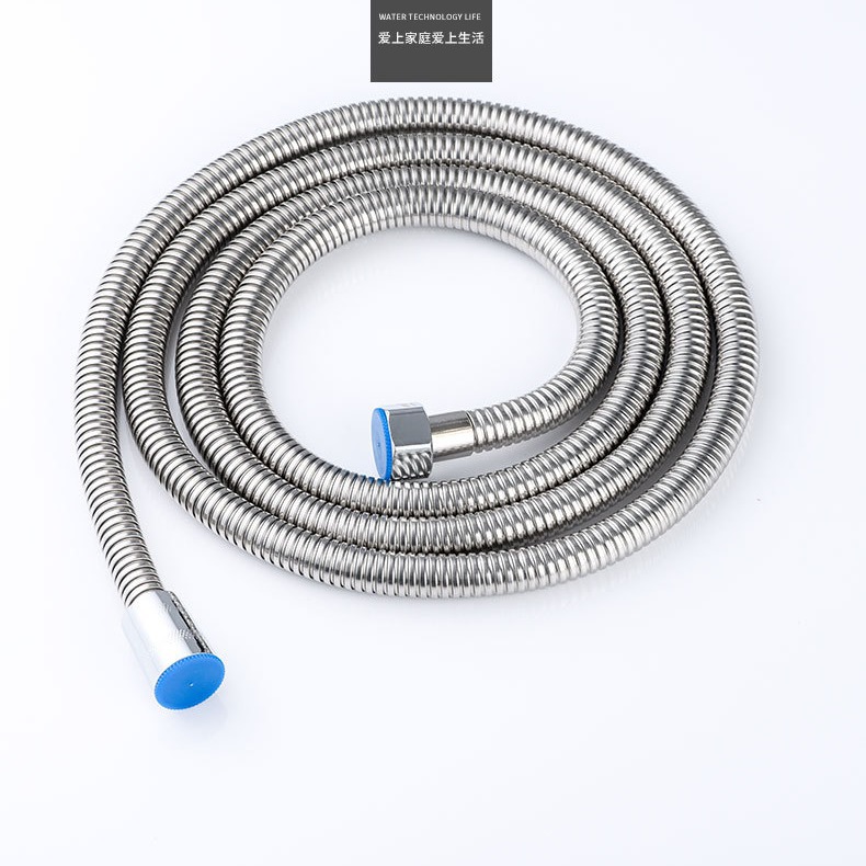 1.5-meter 2 shower tube, showerhead hose, metal stainless steel double-lock encrypted water heater nozzle, spring paper box Specification drawing