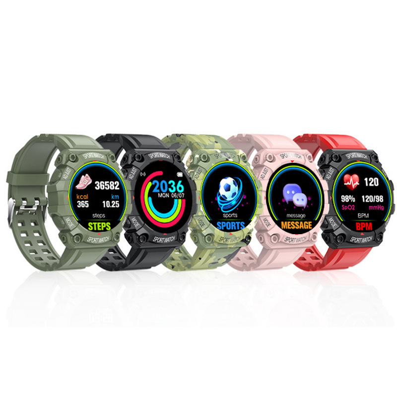 The cross-border bestseller FD68 round screen smart bracelet features a color screen heart rate monitoring, step counting for exercise, heart rate and blood oxygen, and is a smart watch details Picture