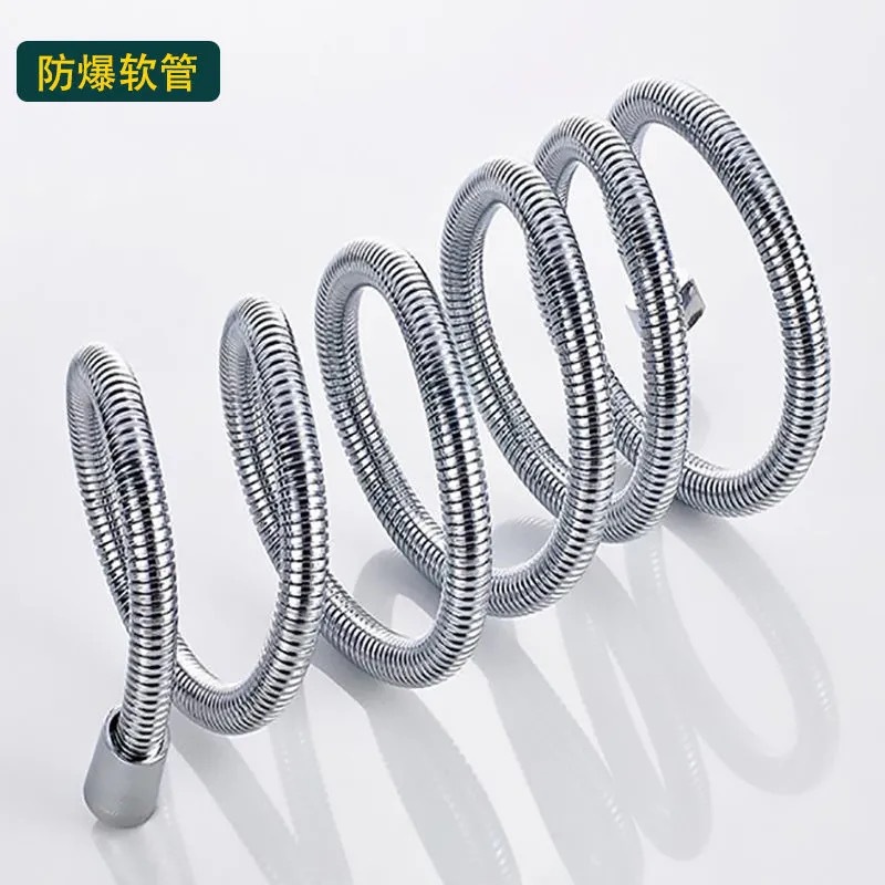 European-style antique showerhead, stainless steel shower hose, gold and black hose, 1.5-meter explosion-proof details Picture