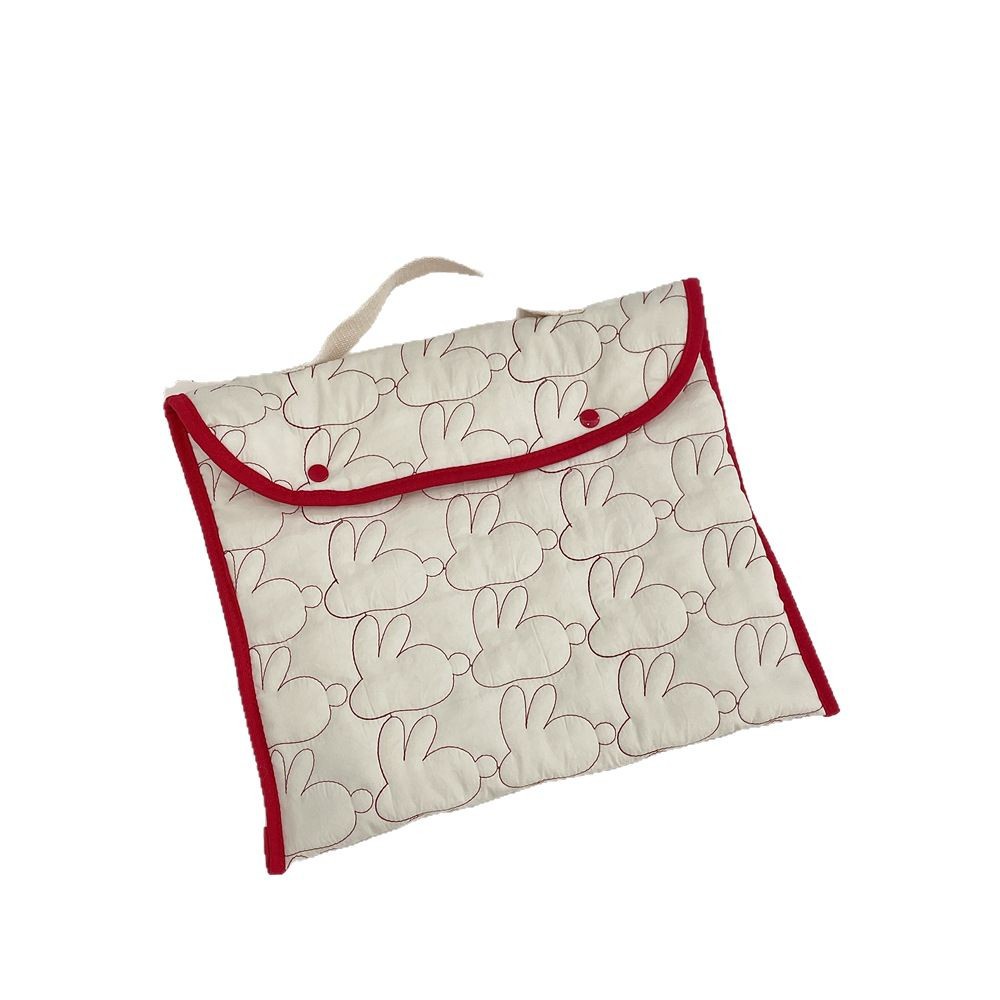 5312 Korean version embroidered rabbit pattern hand-held tablet computer bag 11/13 inch ipad laptop storage bag Item Picture