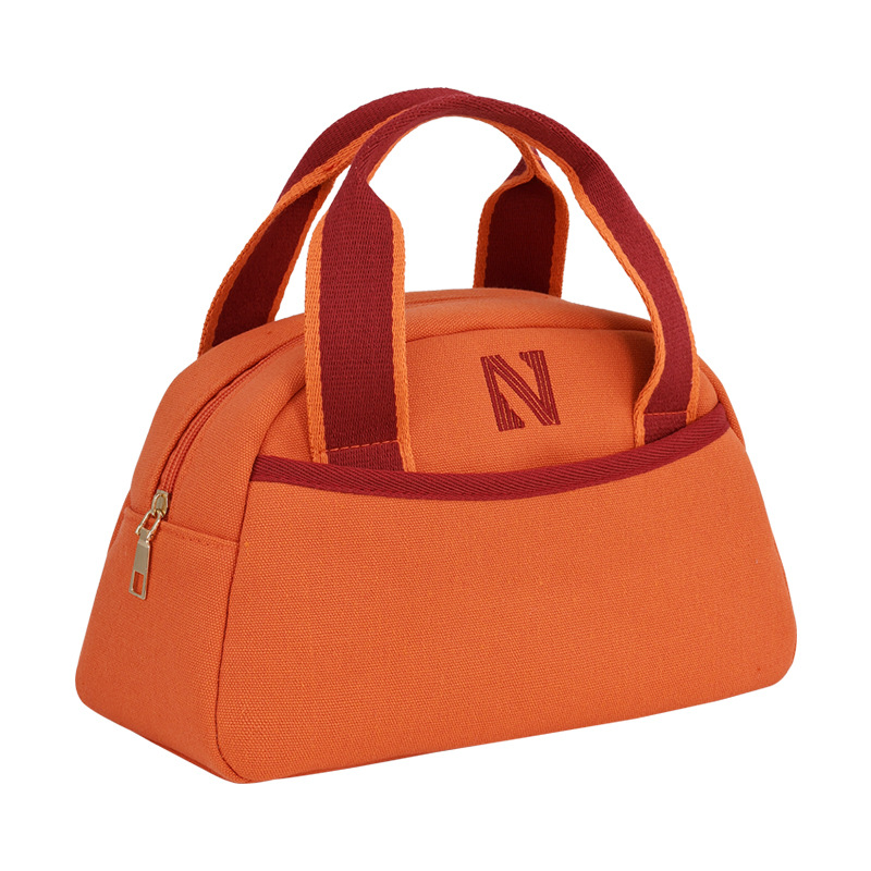 A large-capacity, high-end cosmetic bag, starting batch canvas hand-held cosmetic storage bag, ins style, niche and portable Item Picture