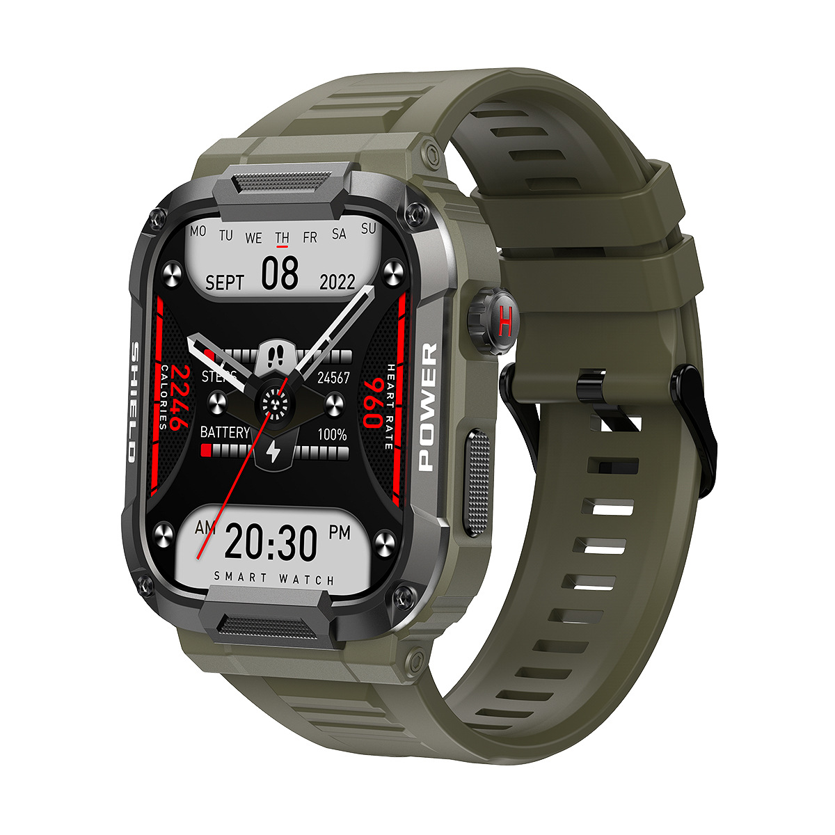 The new S6 model features a 2.01-inch large-screen Bluetooth call smartwatch, heart rate, blood oxygen, body temperature, IP68 water resistance, and is compatible with MK66 details Picture