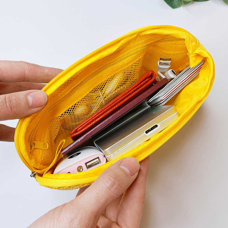 Shockproof thickened mesh travel digital storage bag, mobile phone data cable storage bag, earphone hard drive USB flash drive storage bag details Picture