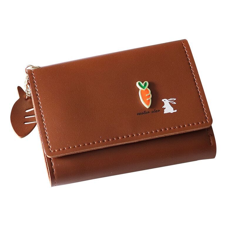 2021 New style Japanese and Korean cute little animal girls' fresh and cute 30% off short wallet Simple student wallet Item Picture