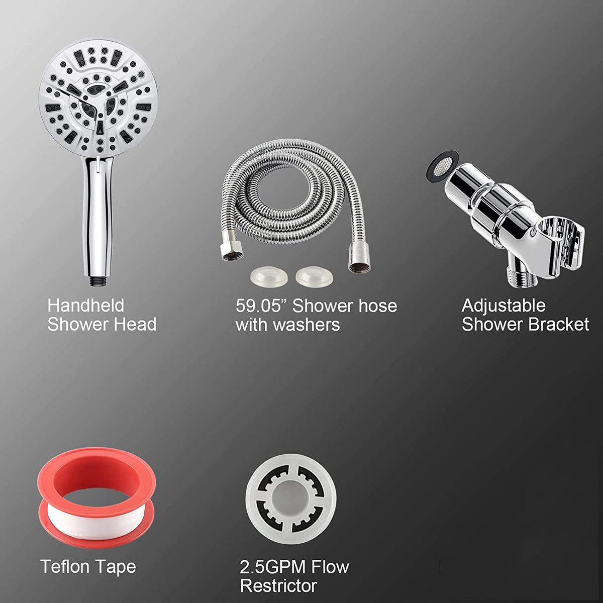 Cross-border American 10-function set with spray gun, water booster, handheld showerhead, spray massage, spray gun, water shower and showerhead Application Scenario