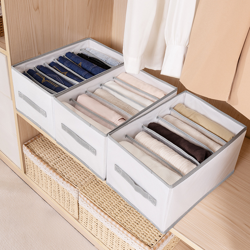 Cross-border new products: PVC mesh fabric see-through compartments clothing storage box, drawer-style pants storage and organization box details Picture