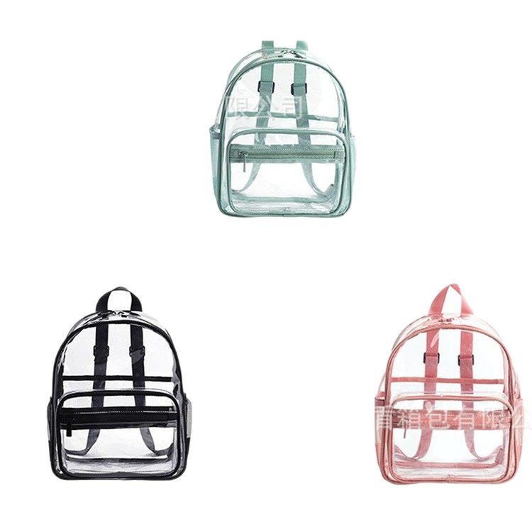 Cross-border waterproof student summer transparent backpacks, pvc backpacks, beach airport travel storage bags, foreign trade schoolbags Item Picture