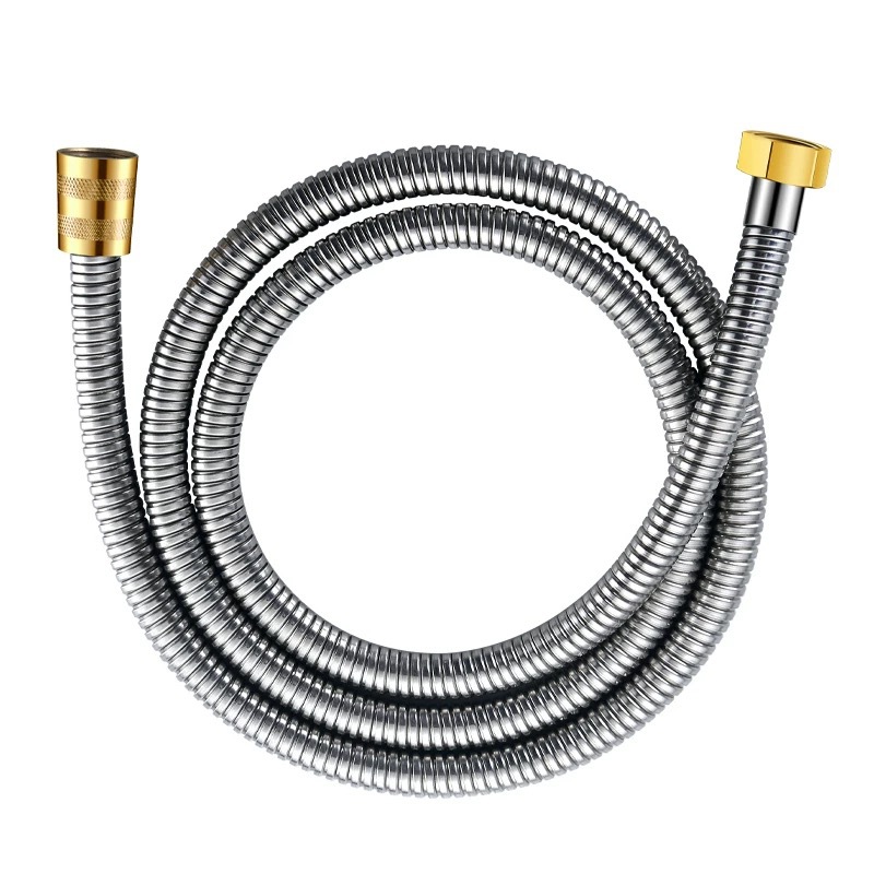 Copper-head stainless steel flexible hose, showerhead, shower hose, bath head connection pipe, bathroom showerhead, water heater outlet pipe Item Picture