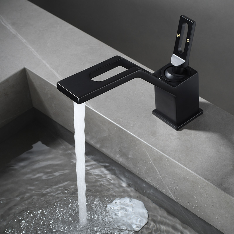 New creative washbasin faucet, cold and hot dual-purpose bathroom, all-copper washbasin, anti-splash washbasin faucet Specification drawing