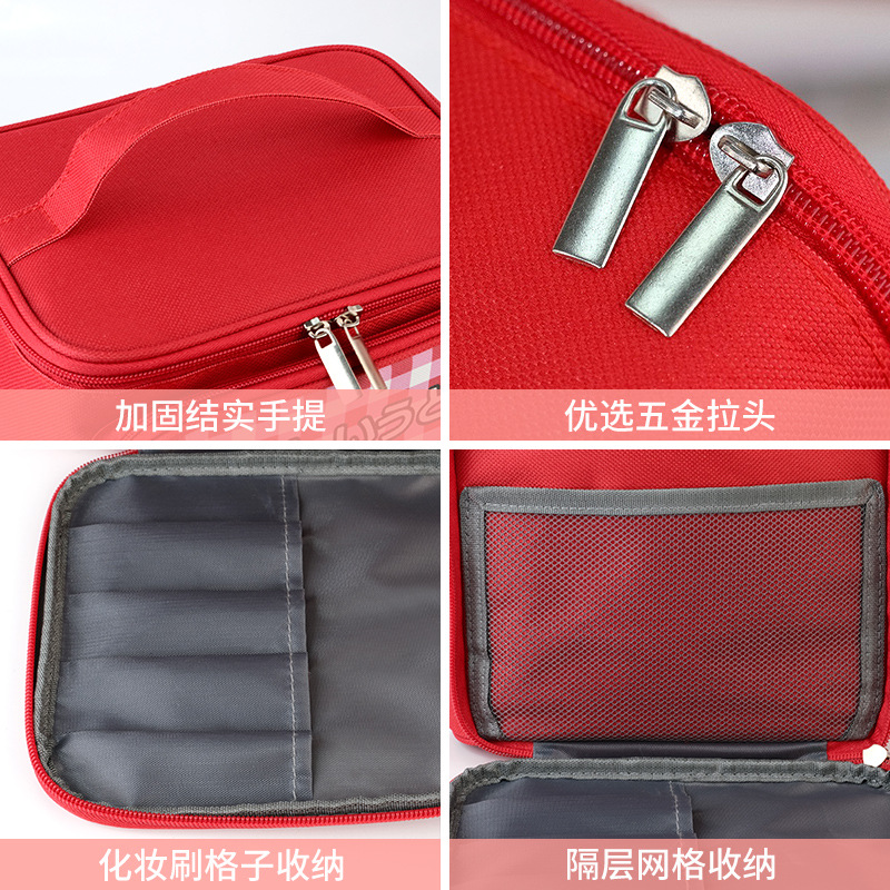 Cute large-capacity portable storage toiletries bag, travel hand-carry, ins high appearance level bucket makeup bag wholesale Application Scenario