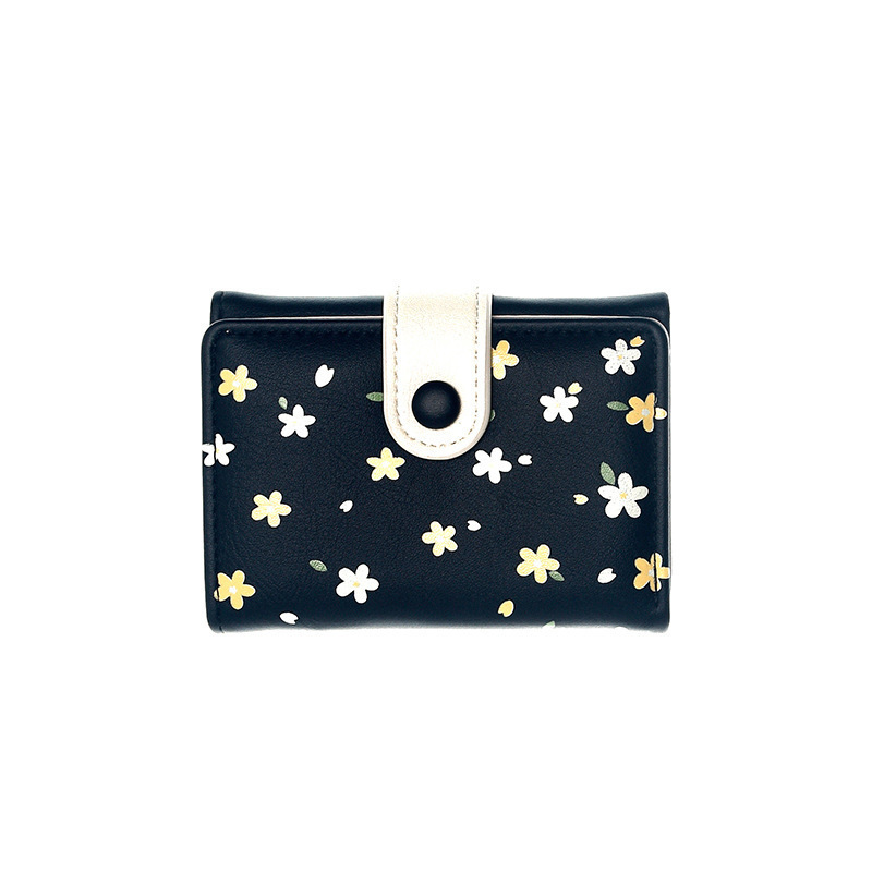 New Korean version PU simple and cute fruit student coin purse, fashionable printed short ladies' wallet card case Item Picture
