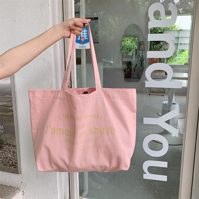 36241 Large-capacity commuting single-shoulder bag, canvas bag, new printed women's college student tote bag Specification drawing