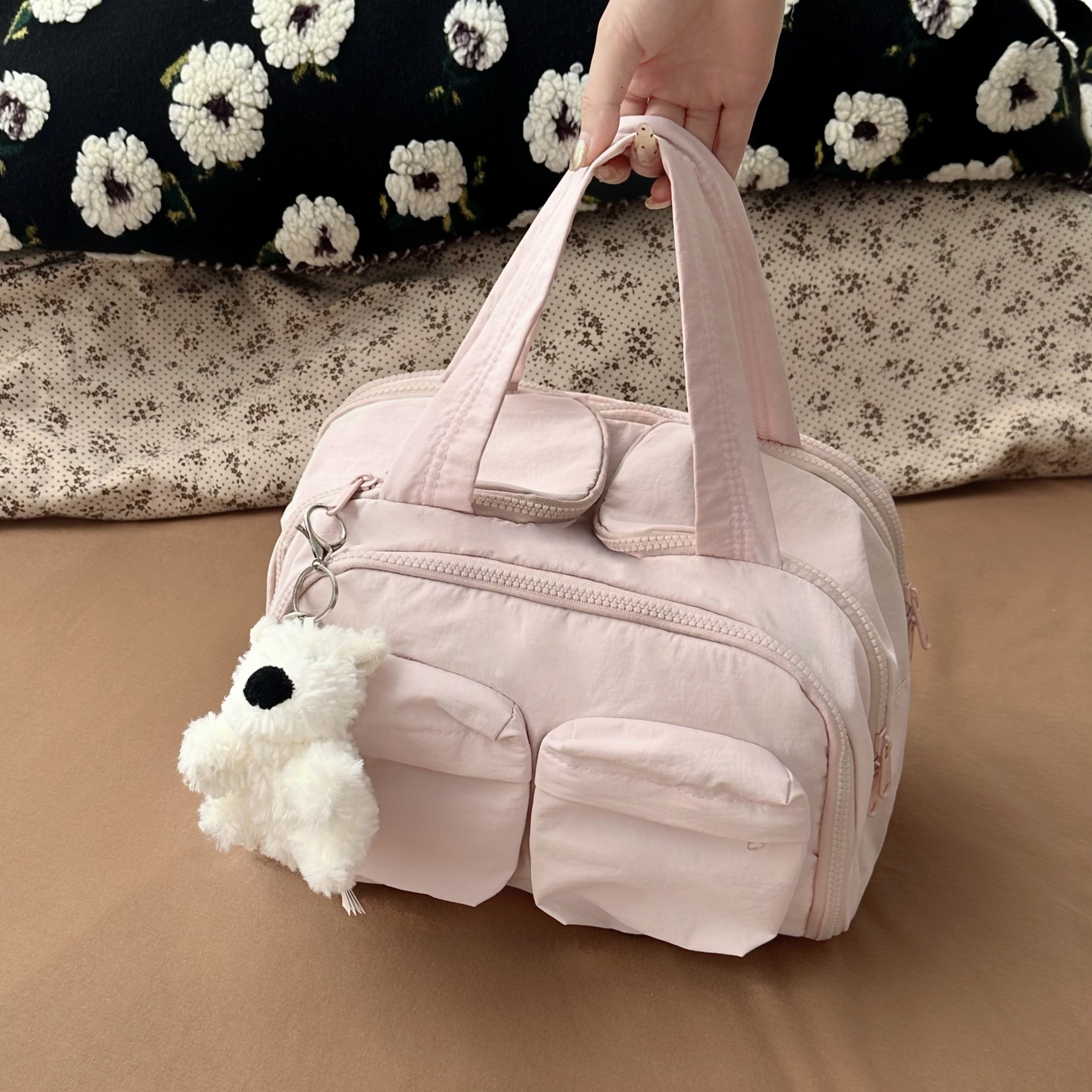 2025 New style storage bag for women, simple and large-capacity double-opening makeup bag, high-end travel portable toiletry bag for women full figure