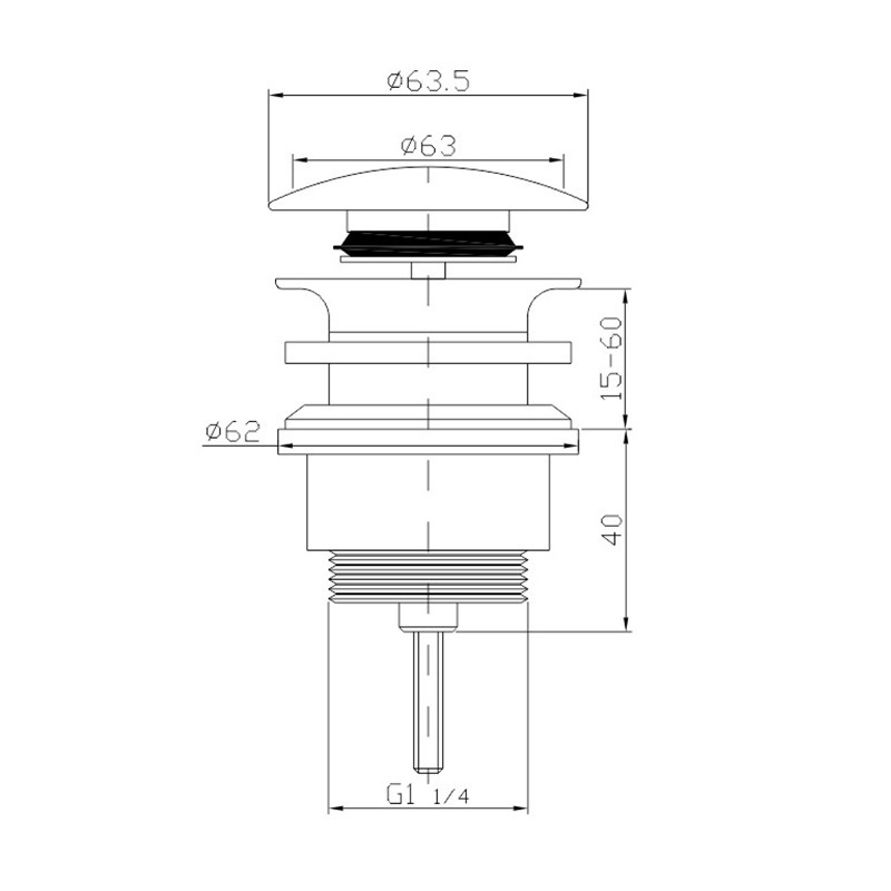 CE certified washbasin leak plug, washbasin spring core drain, anti-odor return, bathroom stainless steel drain Specification drawing