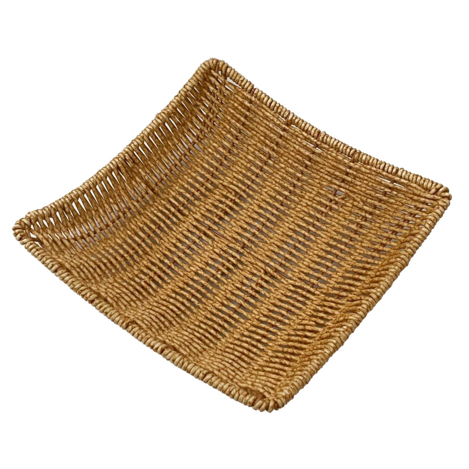 ins Japanese retro tea table, fruit plate, living room coffee table, dining room, rattan imitation, household snacks, snack basket, Nordic style Item Picture