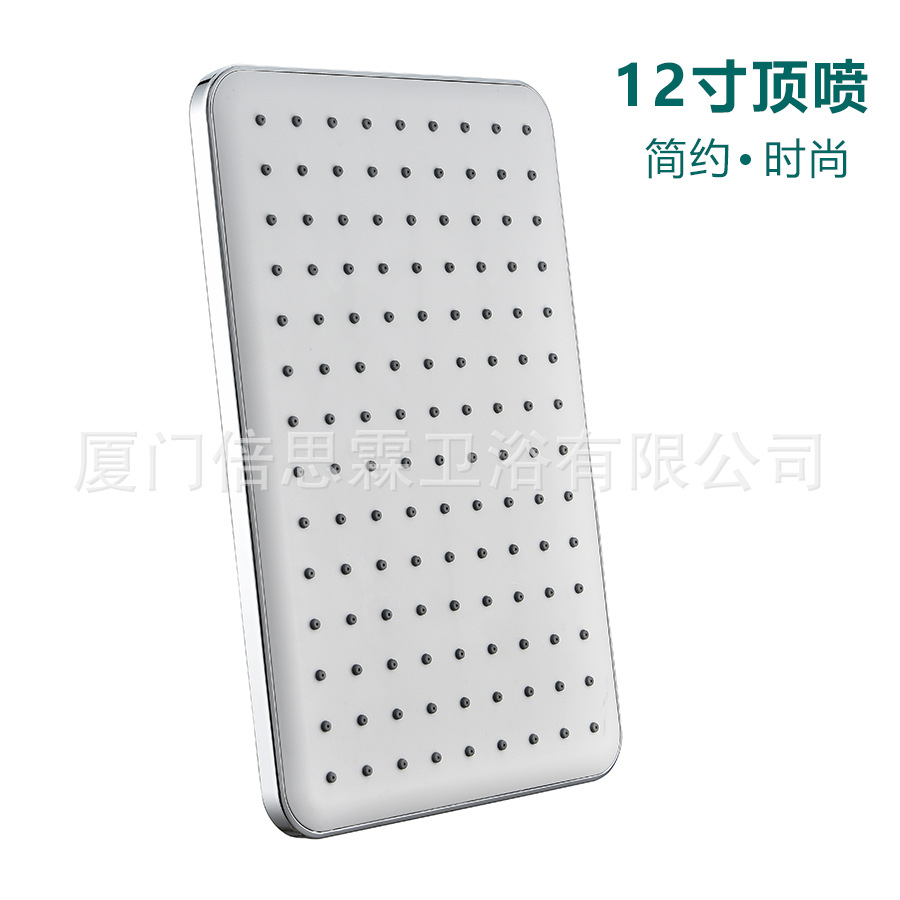 Factory direct sales of 12-inch top shower heads, large rectangular ABS electroplated bathroom high-flow shower heads full figure