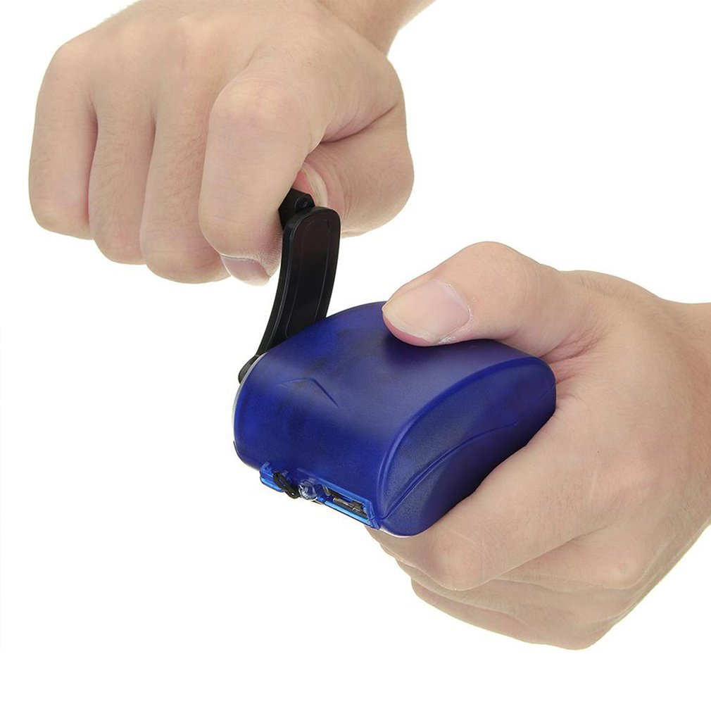 Outdoor emergency charging hand-cranked charger with USB interface, portable outdoor charging Item Picture