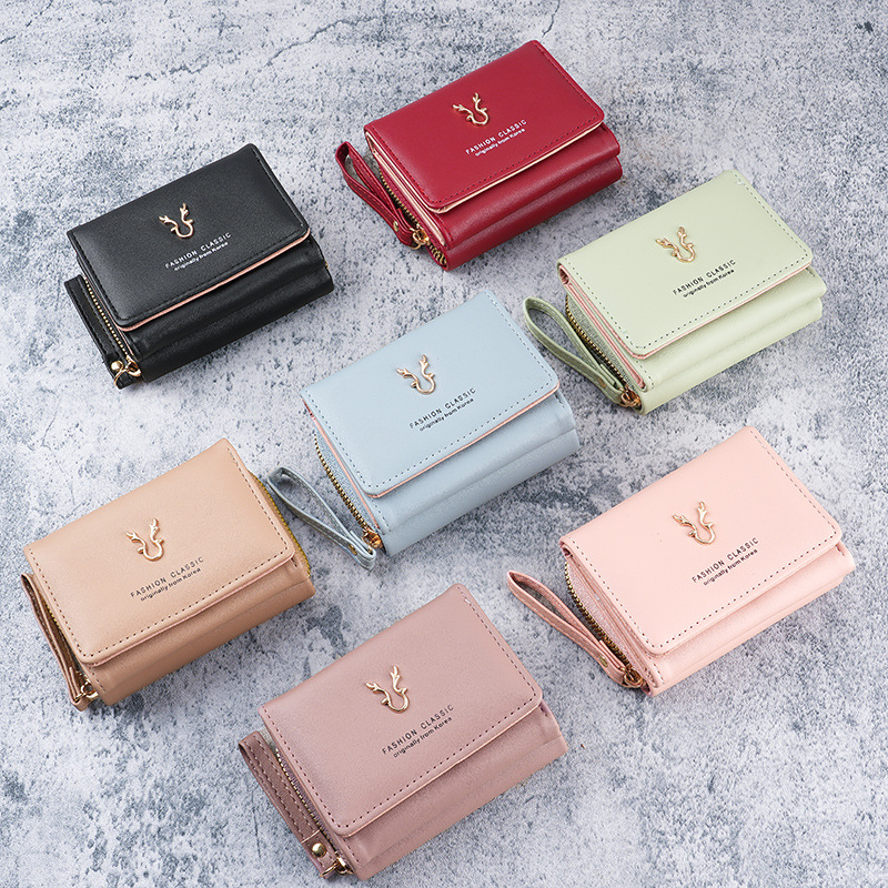 Cross-border Ladies' Small Wallet 2025 New model hand-held coin purse two-in-one zipper three-fold card bag integrated storage bag Application Scenario