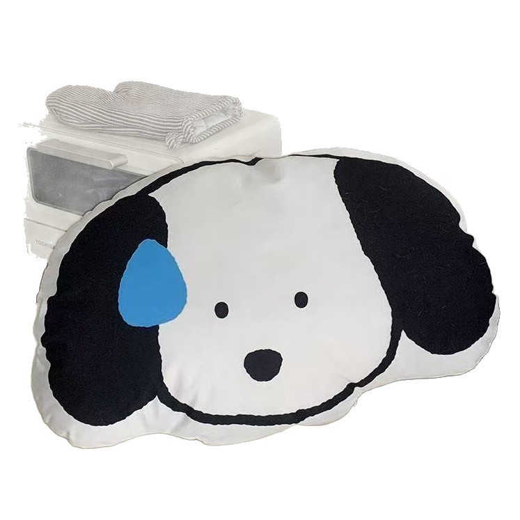 Cute cartoon sweating dog throw pillow, Ins-style home nap pillow, portable cushion pillow for high school students Item Picture