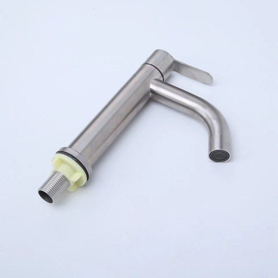 Washbasin faucet, 304 stainless steel, bathroom washbasin, countertop basin, washbasin, bathroom washbasin, single cooling faucet Application Scenario