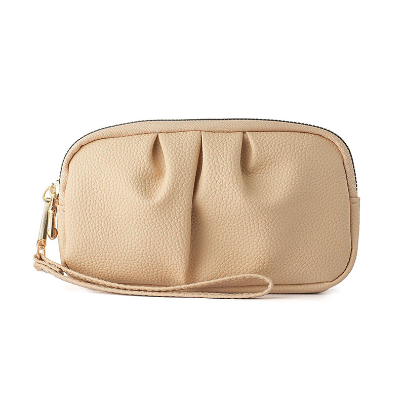 A PU leather hand-held bag for women, a double-layer large-capacity, elegant women's wallet, a mobile phone case, and a light luxury style Item Picture