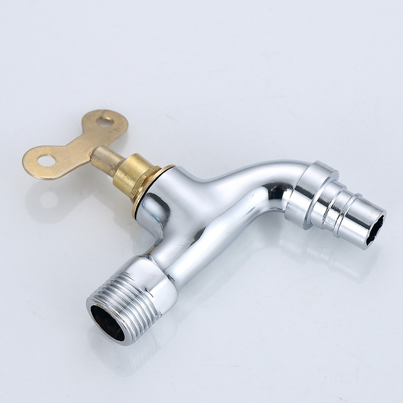 Morning Dew Outdoor anti-theft faucet, zinc alloy faucet with lock, 4-point single-cooling quick-opening faucet, household small faucet Specification drawing