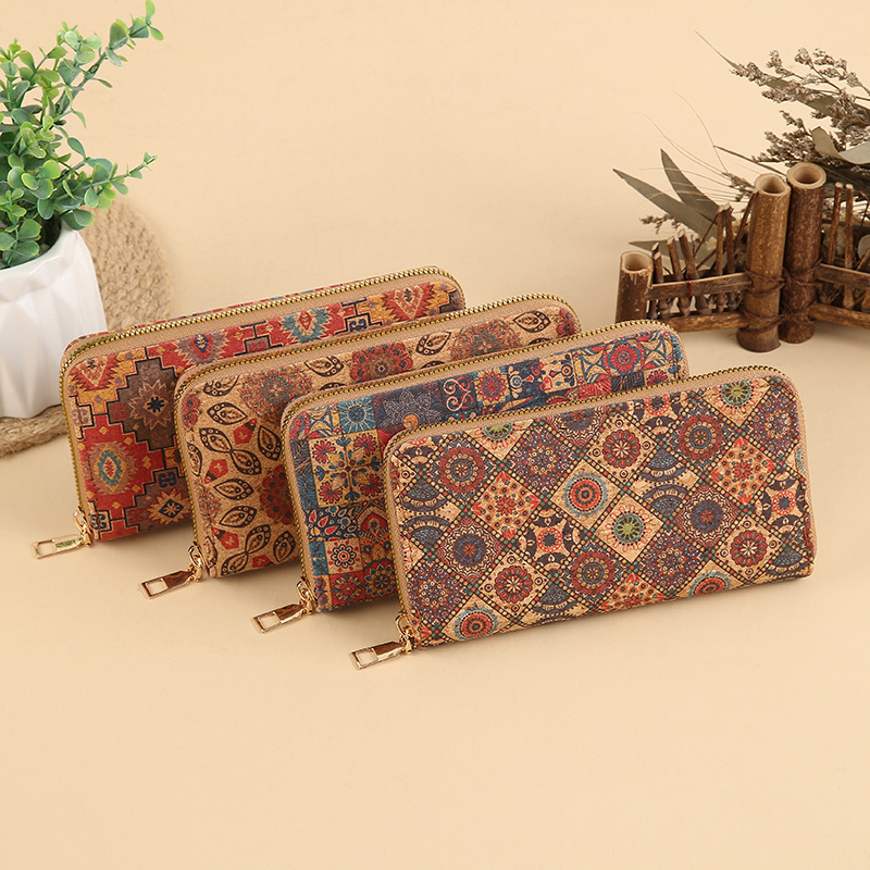 Wholesale of 2025 fashionable and simple new patterned wallets, long zipper wallets, mobile phone bags, single zipper wallets Specification drawing