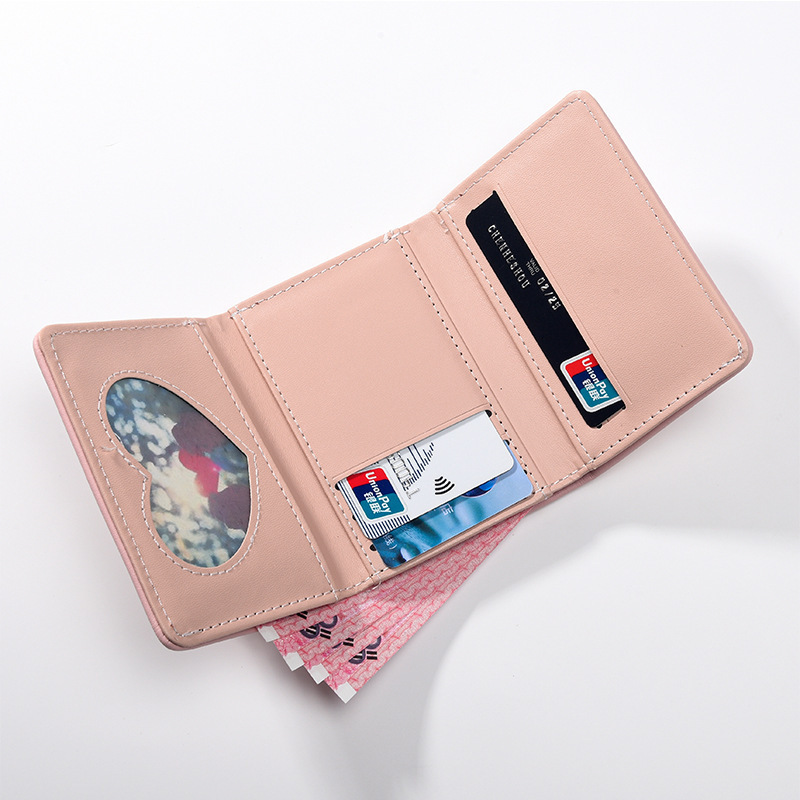 New Korean version PU simple and cute fruit student coin purse, fashionable printed short ladies' wallet card case Application Scenario