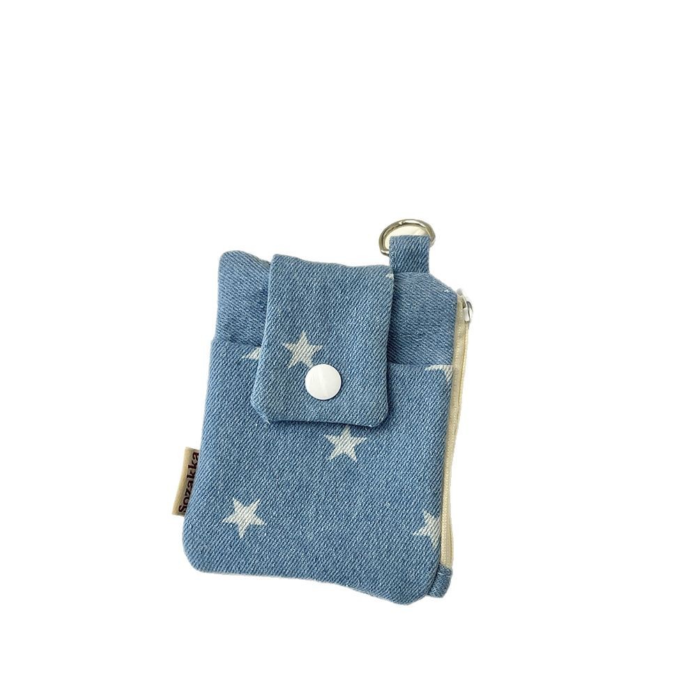 53301 High-quality appearance denim card case with multiple slots, small card holder and large capacity for ID card and bank card protection Item Picture