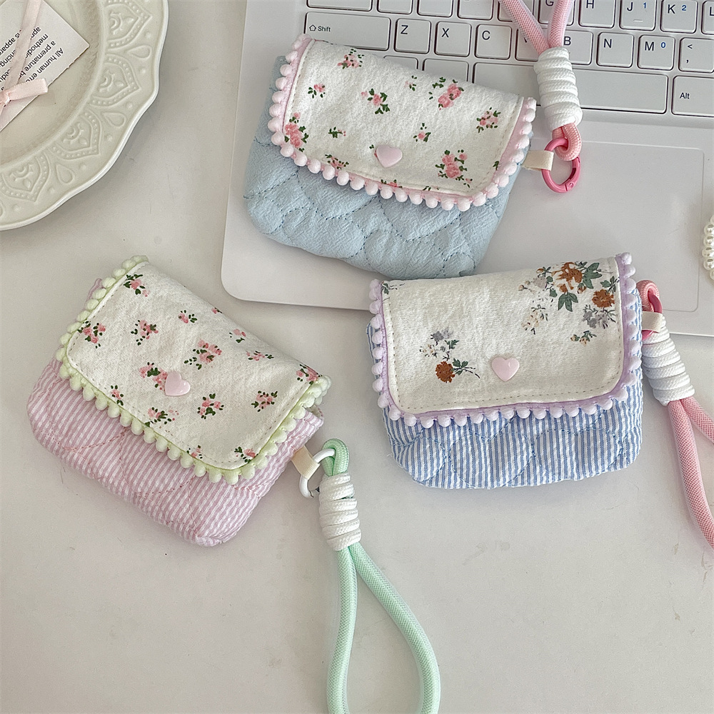 5223 pure cotton small floral print storage is suitable for CCD camera bags. It is a portable and compact travel storage bag that is resistant to drops and bumps details Picture