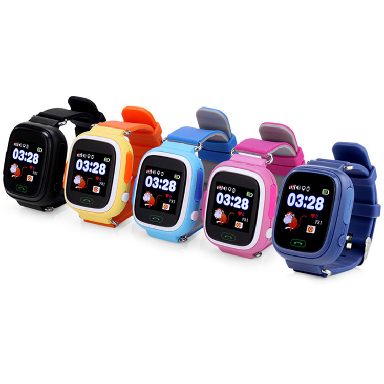 Supplying cross-border e-commerce Russian and English Q90 children's GPS positioning watches, mobile phone touch screens, SOS calls for students full figure