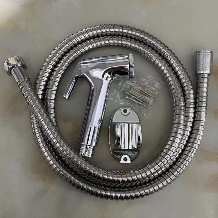 Multi-purpose quick-opening spray gun set, bathroom cleaning spray gun, body cleansing and feminine washing spray gun, ABS fully electroplated spray gun details Picture