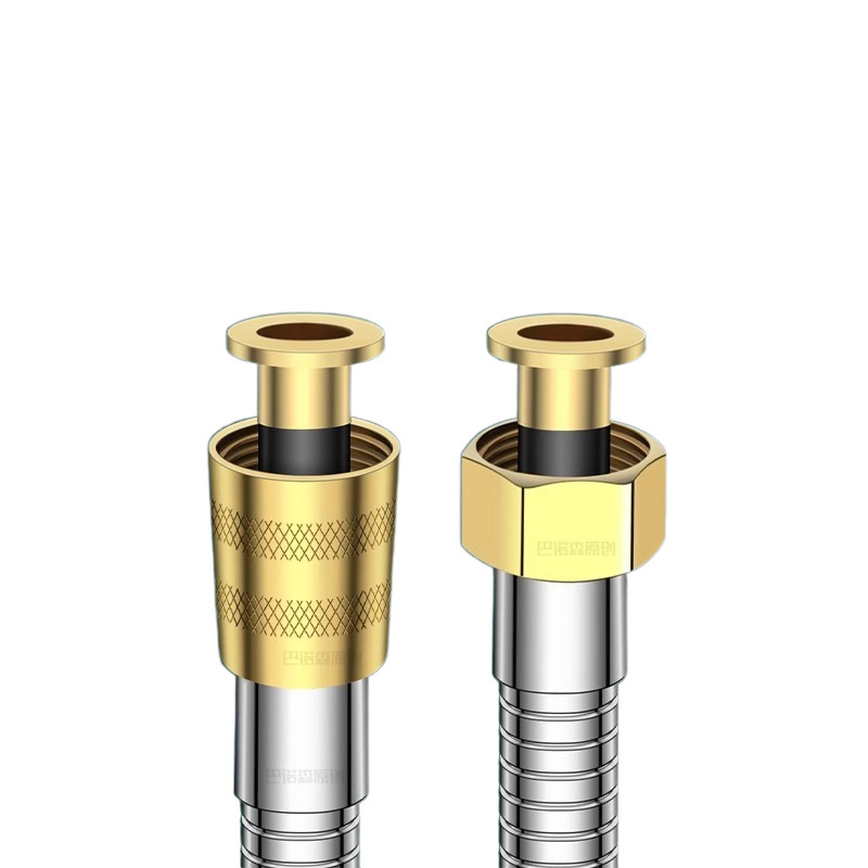 The large-diameter stainless steel pressure-increasing water pipe of the showerhead is connected with an explosion-proof shower head for flow water discharge Item Picture