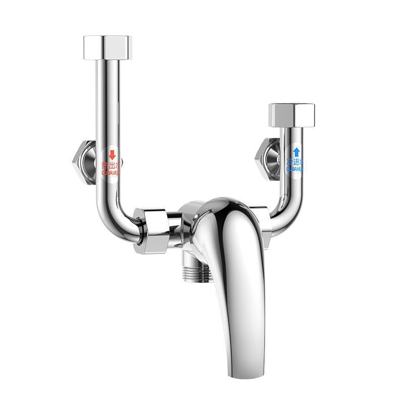 Electric water heater mixing valve, exposed cold and hot water mixing valve, shower faucet, universal accessories, pressure relief valve, anti-electric shock wall details Picture