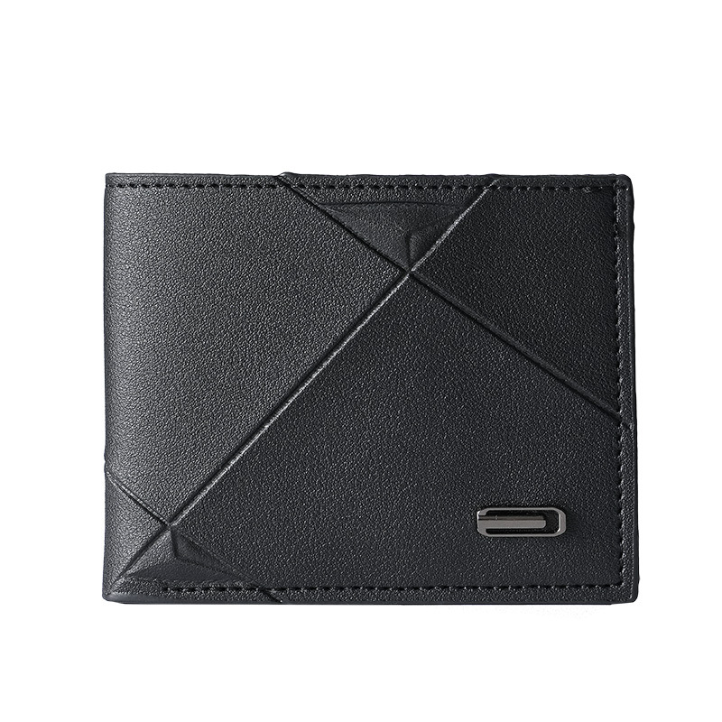 New men's wallet: Short, multi-slot, fashionable and casual wallet for men, thin, 30% off horizontal soft leather wallet for young men Item Picture