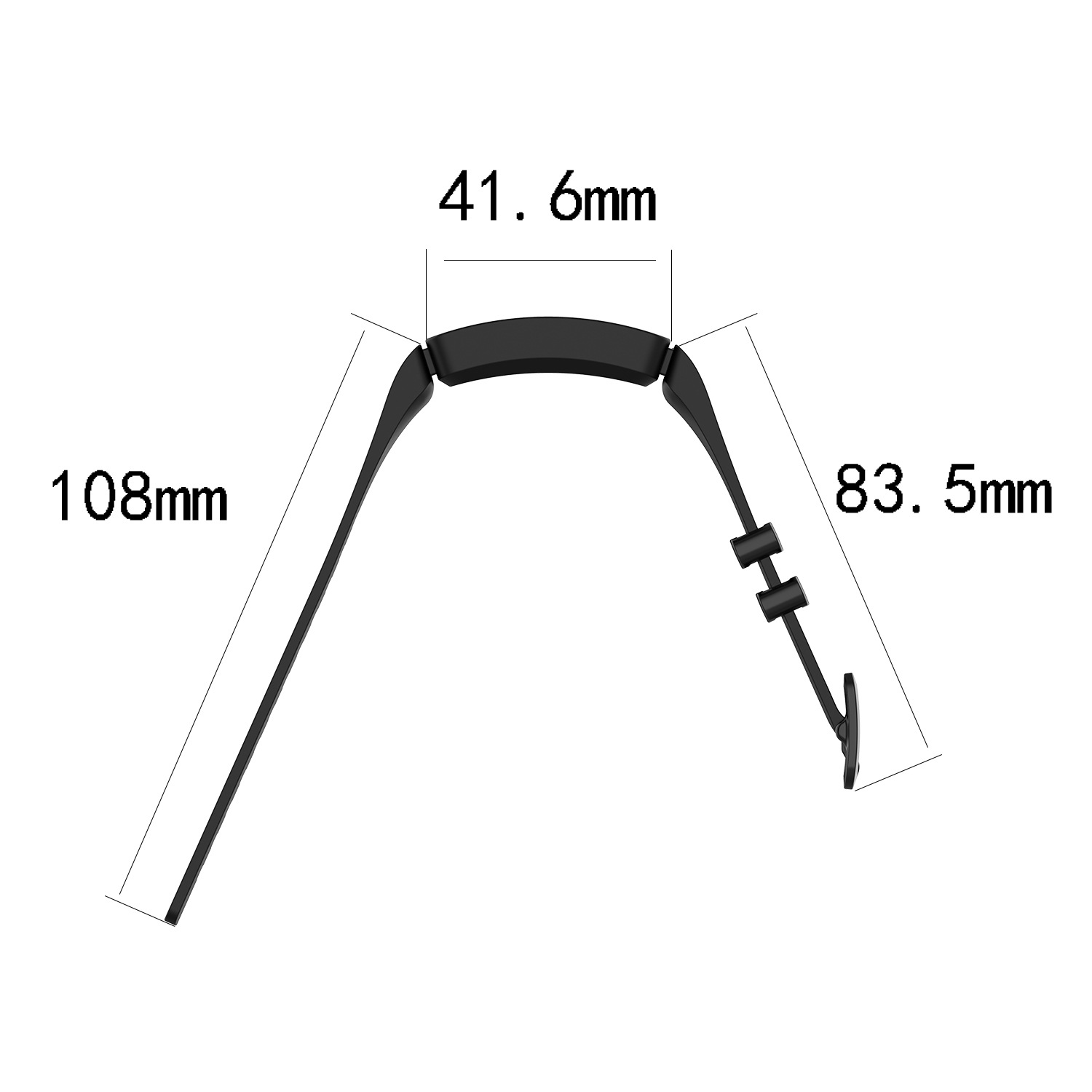 Compatible with Fitbit ace2 anti-loss official rubber strap inspire/inspire HR protective case strap Specification drawing