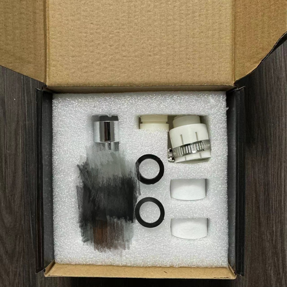 Kitchen faucet splash-proof head, three-position universal extender, faucet extension, bubbler, filter, pressure-increasing nozzle, universal Specification drawing