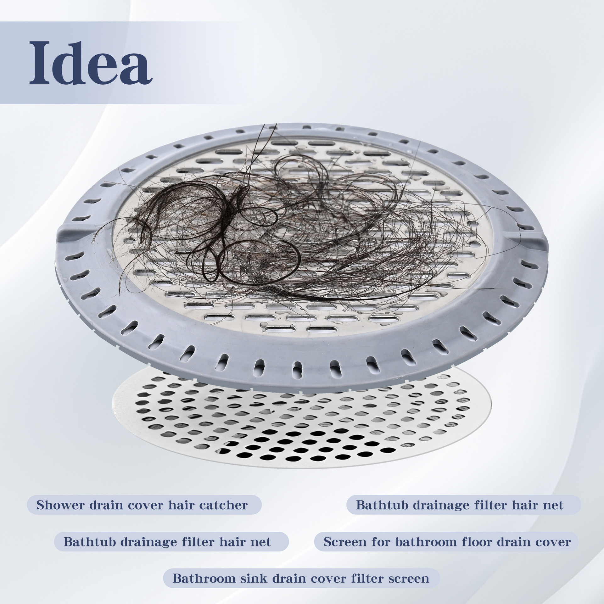 Factory direct supply of stainless steel floor drain covers, bathroom hair filter screens, filters and anti-clogging screens in stock details Picture