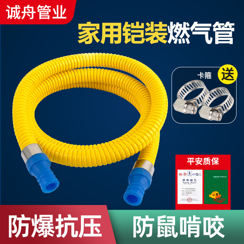 【 Factory Wholesale 】 Metal connection hoses for liquefied pipeline gas stoves and water heaters, household armored gas pipes full figure