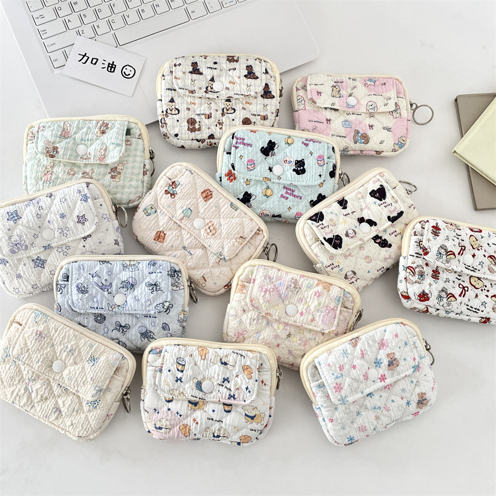 5442 [Copyrighted Edition] Flip Card Case, Multi-functional ID Bag, Card Case, Coin Purse, Women's Storage Bag, Mini Women's full figure