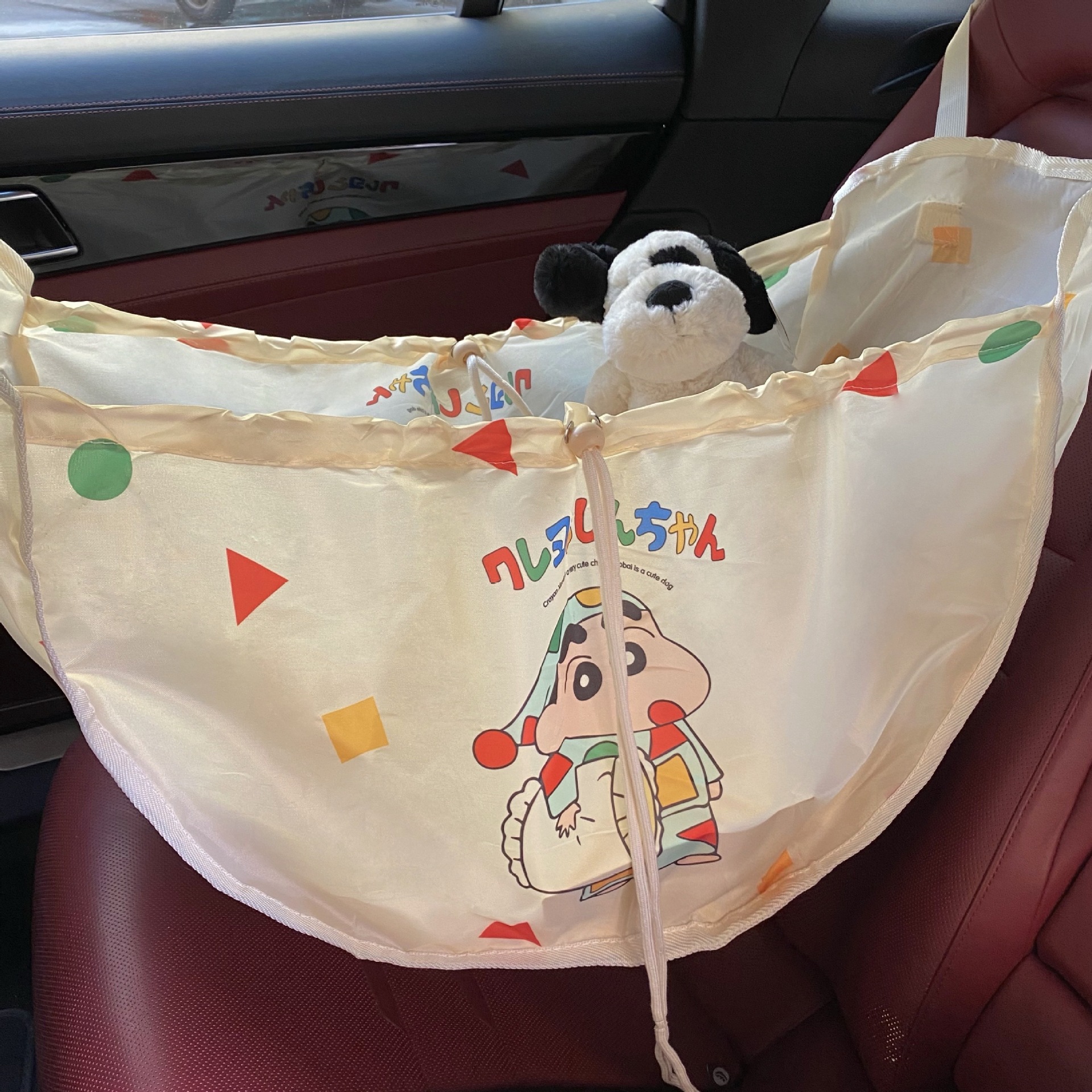 Cute cartoon car seat back storage bag, multi-functional hanging bag, large-capacity rear car storage bag, net pocket full figure
