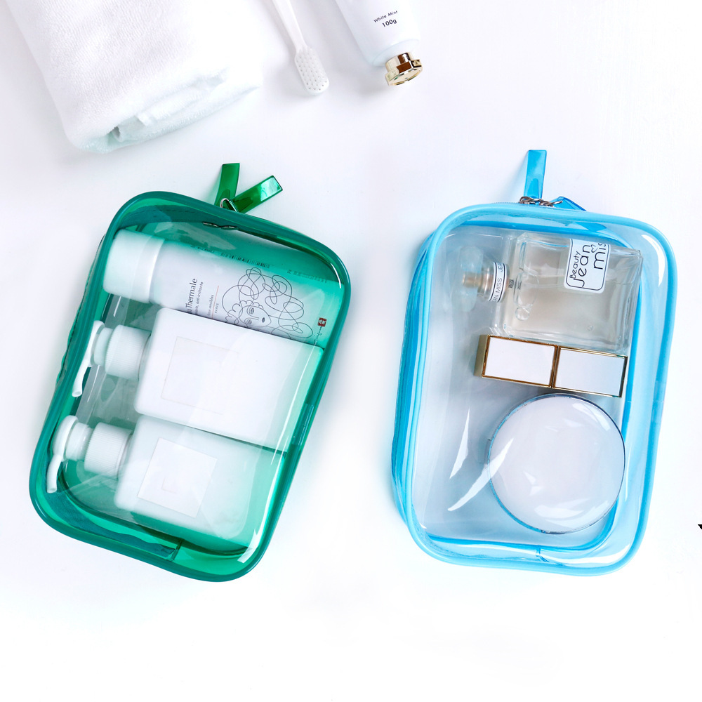 New large-capacity makeup bag, InS-style waterproof pvc storage bag, small transparent fitness and toiletry bag, portable in stock Specification drawing