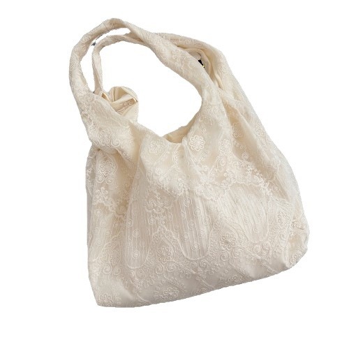 47241 Korean-style gentle single-shoulder bag with lace lace vest bag, schoolbag for female students, shopping bag for shopping Item Picture